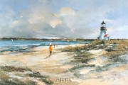 By the Lighthouse - Art Print by Lois Clark | Movie Poster Prints from Posterazzi