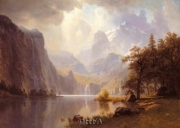 In the Mountains - Art Print by Albert Bierstadt | Movie Poster Prints from Posterazzi