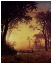 Light in the Forest - Art Print by Albert Bierstadt | Movie Poster Prints from Posterazzi
