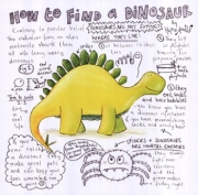 How to Find a Dinosaur - Art Print by  Helen Doodle | Movie Poster Prints from Posterazzi