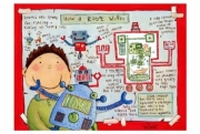 How a Robot Works - Art Print by Helen Doodle | Poster Prints from Posterazzi