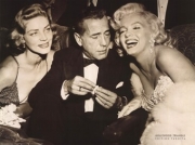 "Hollywood Triangle (Bacall, Bogart, Monroe)" - Art Print by  Transglobe | Movie Poster Prints from Posterazzi