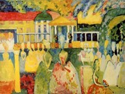 "Dame in Krinolinen, c.1909" - Art Print by Wassily Kandinsky | Movie Poster Prints from Posterazzi