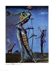 "Burning Giraffe, c.1937" - Art Print by Salvador Dali | Movie Poster Prints from Posterazzi