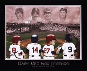 "Baby Red Sox Legends - Williams, Rice, Fisk, & Yastrzemski" - Art Print by Harrison Woods | Movie Poster Prints from Posterazzi