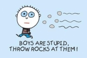 Boys Are Stupid-Throw Rocks - Art Print by Louis Goldman | Movie Poster Prints from Posterazzi