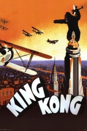 "King Kong - (brown, orange, airplane)" - Art Print | Movie Poster Prints from Posterazzi