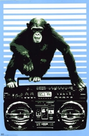 Steez - Monkey Boom Box - Art Print by  Steez | Movie Poster Prints from Posterazzi