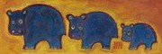Famille Hippopotame Bleus - Art Print | Movie Poster Prints from Posterazzi
