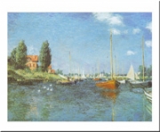 "Red Boats, Argenteuil, c.1875" - Art Print by Claude Monet | Movie Poster Prints from Posterazzi