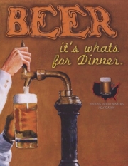 Beer It's What's for Dinner - Art Print by Robert Downs | Movie Poster Prints from Posterazzi