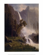 "Bridal Veil Falls, Yosemite, ca 1871-73" - Art Print by Albert Bierstadt | Movie Poster Prints from Posterazzi