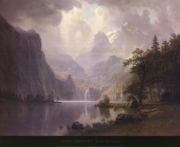 "In the Mountains, 1867" - Art Print by Albert Bierstadt | Movie Poster Prints from Posterazzi