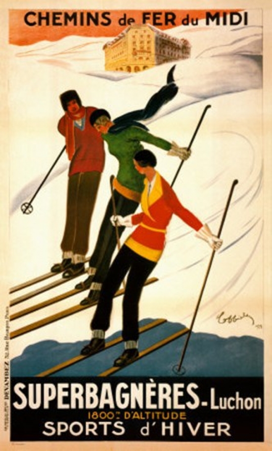 "Superbagneres-Luchon, Sports d'Hiver" - Art Print by Leonetto Cappiello | Movie Poster Prints from Posterazzi