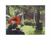 "Afternoon in the Cluny Garden, Paris, 1889" - Art Print by Charles Courtney Curran | Movie Poster Prints from Posterazzi
