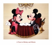 A Toast to Mickey and Minnie - Art Print by Walt Disney | Movie Poster Prints from Posterazzi
