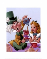 Alice and The Mad Hatter - Celebration in Wonderland - Art Print by Walt Disney | Movie Poster Prints from Posterazzi
