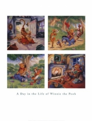 A Day in the Life of Winnie the Pooh - Art Print by Walt Disney | Movie Poster Prints from Posterazzi