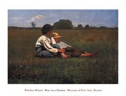 "Boys in a Pasture, 1874" - Art Print by Winslow Homer | Movie Poster Prints from Posterazzi