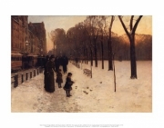 "Boston Common at Twilight, 1885-86" - Art Print by Childe Hassam | Movie Poster Prints from Posterazzi