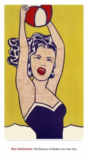 Girl with Ball - Art Print by Roy Lichtenstein | Movie Poster Prints from Posterazzi