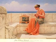 "Sweet Sounds, 1918" - Art Print by John William Godward | Movie Poster Prints from Posterazzi