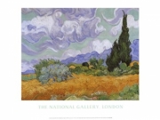 "A Wheat Field with Cypresses, c.1889" - Art Print by Vincent Van Gogh | Movie Poster Prints from Posterazzi