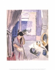 "Woman Reading at a Dressing Table, late 1919" - Art Print by Henri Matisse | Movie Poster Prints from Posterazzi
