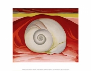 "Red Hills and White Shell, 1938" - Art Print by Georgia O'Keeffe | Movie Poster Prints from Posterazzi