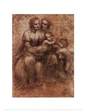 "The Virgin and Child with Saint Anne and Saint John the Baptist, c. 1499/1500" - Art Print by Leonardo Da Vinci | Movie Poster Prints from Posterazzi