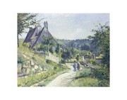 "Conversation, chemin du chou, Pontoise, 1874" - Art Print by Camille Pissarro | Movie Poster Prints from Posterazzi