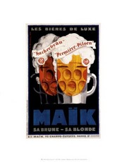 "Maik - Les bieres de luxe, 1929" - Art Print by Jean Mercier | Movie Poster Prints from Posterazzi