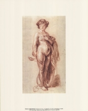 "A Nude Woman with a Snake, c. 1637" - Art Print by Rembrandt van Rijn | Movie Poster Prints from Posterazzi