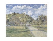 "The Highway (La cote de Valhermeil), 1880" - Art Print by Camille Pissarro | Movie Poster Prints from Posterazzi