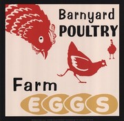 Barnyard Poultry-Farm Eggs 12 x 12 Poster Print