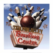 Ten Pin Alley Bowling Center - Art Print by Anthony Ross | Movie Poster Prints from Posterazzi