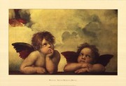 "The Cherubim Putti Angels of The Sistine Madonna, c.1514" - Art Print by  Raphael | Movie Poster Prints from Posterazzi