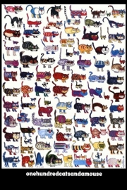 100 Cats and a Mouse - Art Print by Vittorio Fiorucci | Movie Poster Prints from Posterazzi