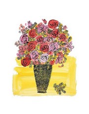 "(Stamped) Basket of Flowers, 1958" - Art Print by Andy Warhol | Movie Poster Prints from Posterazzi