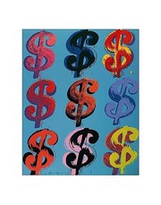 "$9, 1982 (on blue)" - Art Print by Andy Warhol | Movie Poster Prints from Posterazzi