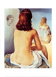 "My Naked Wife Watching Her Body, c.1945" - Art Print by Salvador Dali | Movie Poster Prints from Posterazzi
