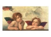 "The Cherubim Putti Angels of The Sistine Madonna, c.1514" - Art Print by  Raphael | Movie Poster Prints from Posterazzi