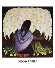 "Flower Seller, 1942" - Art Print by Diego Rivera | Movie Poster Prints from Posterazzi