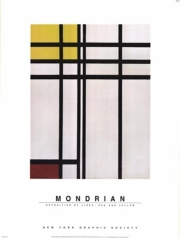 Opposition of Lines: Red and Yellow - Art Print by Piet Mondrian | Movie Poster Prints from Posterazzi