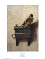 "Carel Fabritius - The  Goldfinch, 1654 Size 16x17.25" - Art Print by Carel Fabritius | Movie Poster Prints from Posterazzi