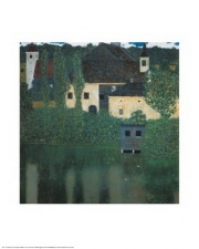 "Unterach Manor and Lock Chamber on the Attersee Lake, c.1908" - Art Print by Gustav Klimt | Movie Poster Prints from Posterazzi