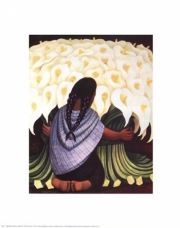 The Flower Seller - Art Print by Diego Rivera | Movie Poster Prints from Posterazzi