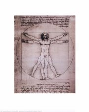 "Vitruvian Man, 1492" - Art Print by Leonardo Da Vinci | Movie Poster Prints from Posterazzi