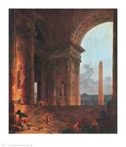"Obelisk, 1787" - Art Print by Hubert Robert | Movie Poster Prints from Posterazzi