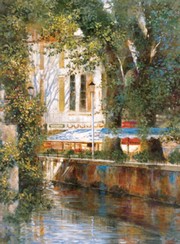 Awnings by the Canal - Art Print by Michael Longo | Movie Poster Prints from Posterazzi